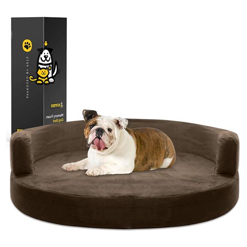 allergy-free-dog-beds-KOPEKS-Deluxe-Memory-Foam-Round-Sofa-Bed