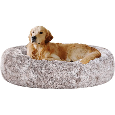 nononfish Dog Beds for Medium Dogs Washable，30 inches Gray Calming and Anti Anxiety Fits up to 45 lbs Pets Beds for Medium Dog. 